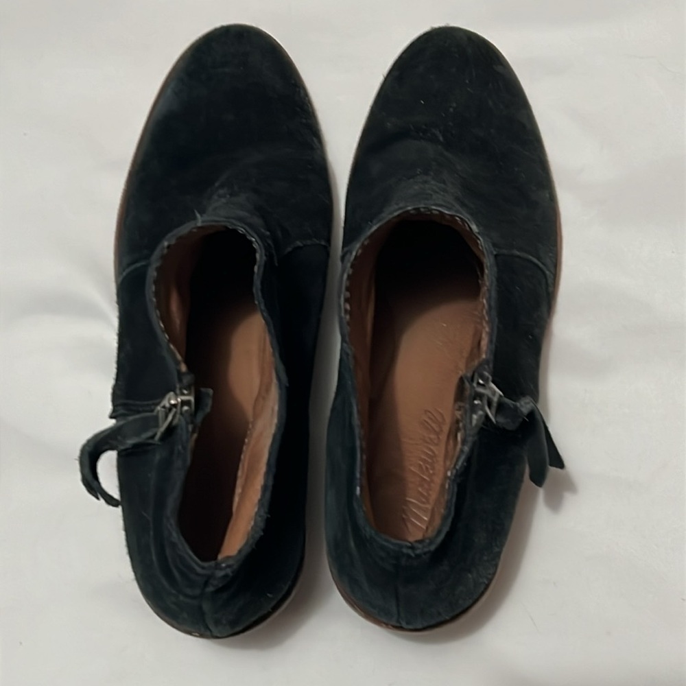 Madewell Black Suede Ankle Boots - Picture 4 of 12